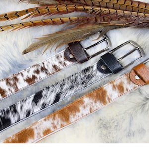 Tricolor Cowhide Leather Belt: Hand-Tooled Western Style