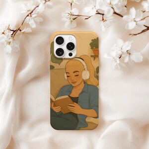 Cozy Reading Phone Case - Tough Phone Cases for Book Lovers, Stylish Protection, Gift for Readers, Trendy Accessory, Unique Design