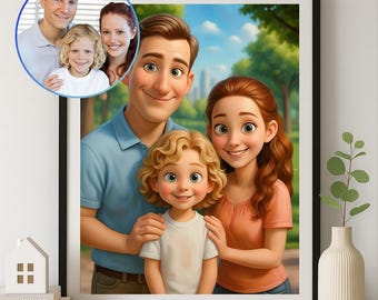 Pixar Style Custom Portrait von Ihrem Foto | Personalisierte 3D-Comic-Figur | Paar, Familie, Haustier Geschenk | Digitale Pixar Kunst