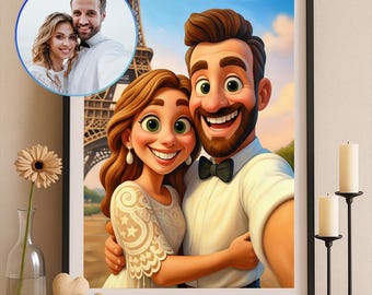 Pixar Style Custom Portrait von Ihrem Foto | Personalisierte 3D-Comic-Figur | Paar, Familie, Haustier Geschenk | Digitale Pixar Kunst