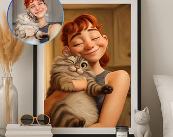 Pixar Style Custom Portrait von Ihrem Foto | Personalisierte 3D-Comic-Figur | Paar, Familie, Haustier Geschenk | Digitale Pixar Kunst