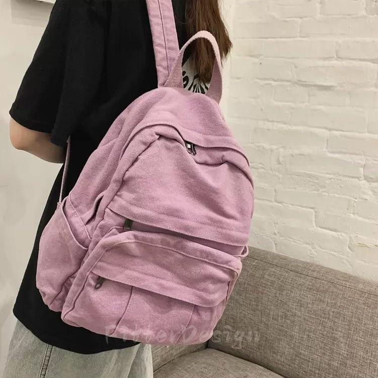 Custom Embroidered Canvas Backpack, Distressed Boho Bookbag  display picture 3