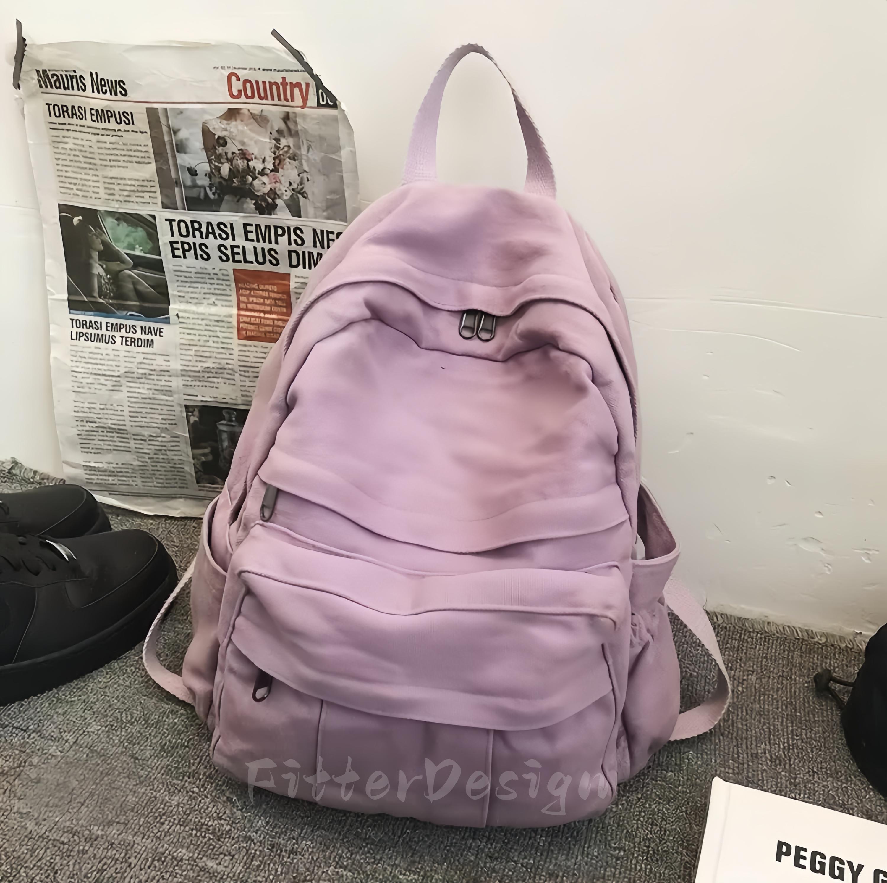 Custom Embroidered Canvas Backpack, Distressed Boho Bookbag  display picture 1