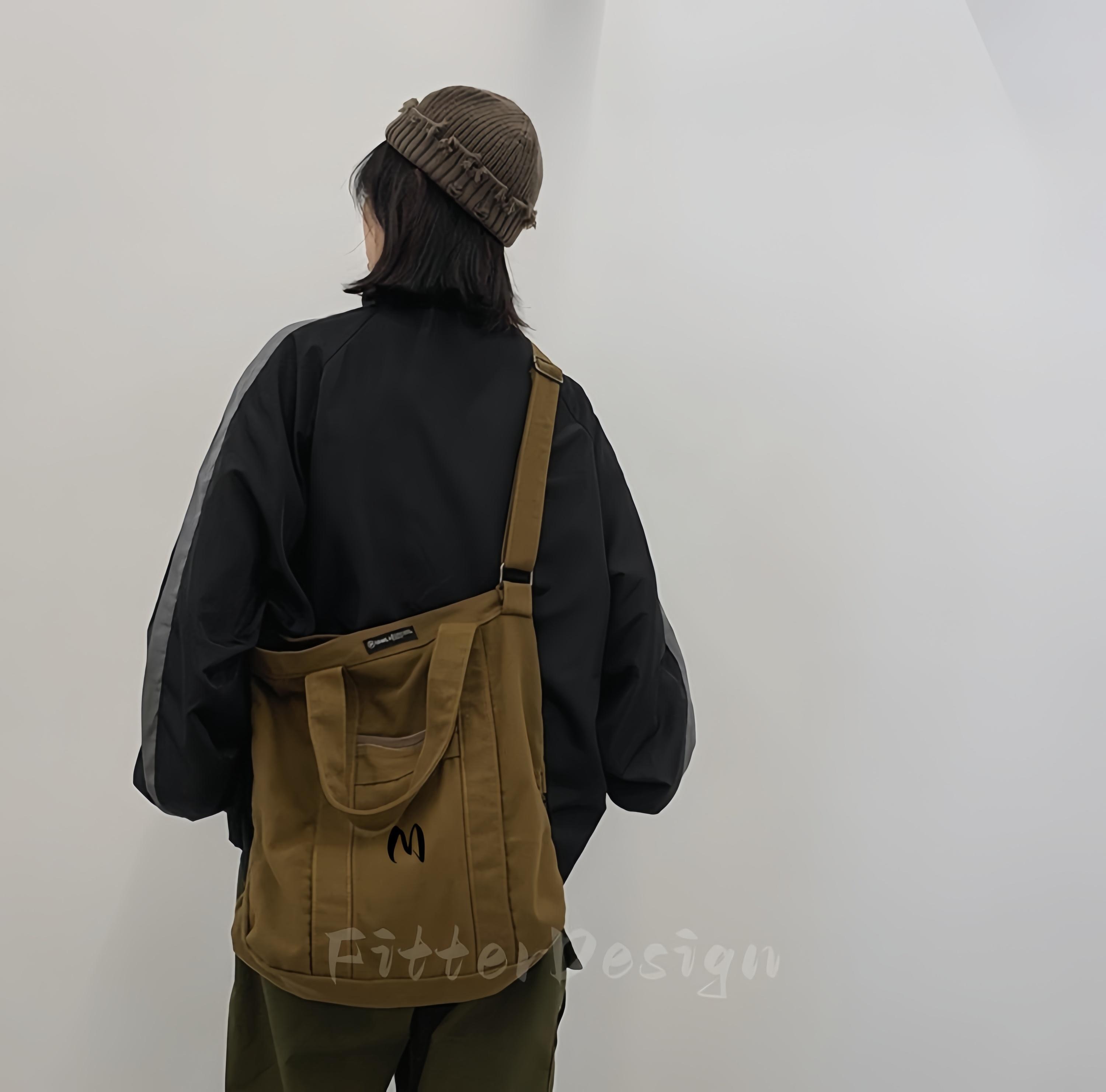 Bolso de lona bordado personalizado, bolso de estudiante estilo vintage, bolso bandolera, bolso de mano para el trabajo