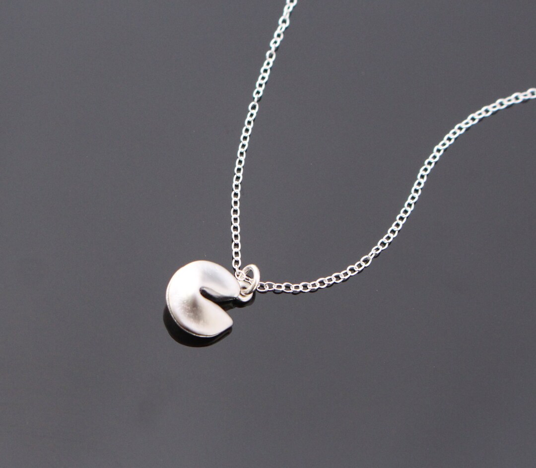 Sterling Silver Matte Lucky Fortune Cookie Necklace Earrings Etsy
