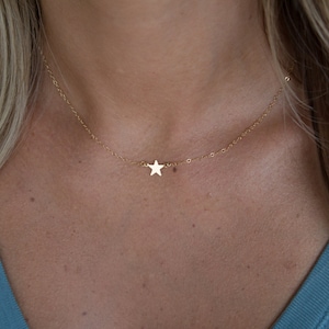 Tiny Star Necklace, Gold or Silver Star Necklace, Family Jewelry, Mother and Kids Necklace, Grandmother and Kids Necklace image 1