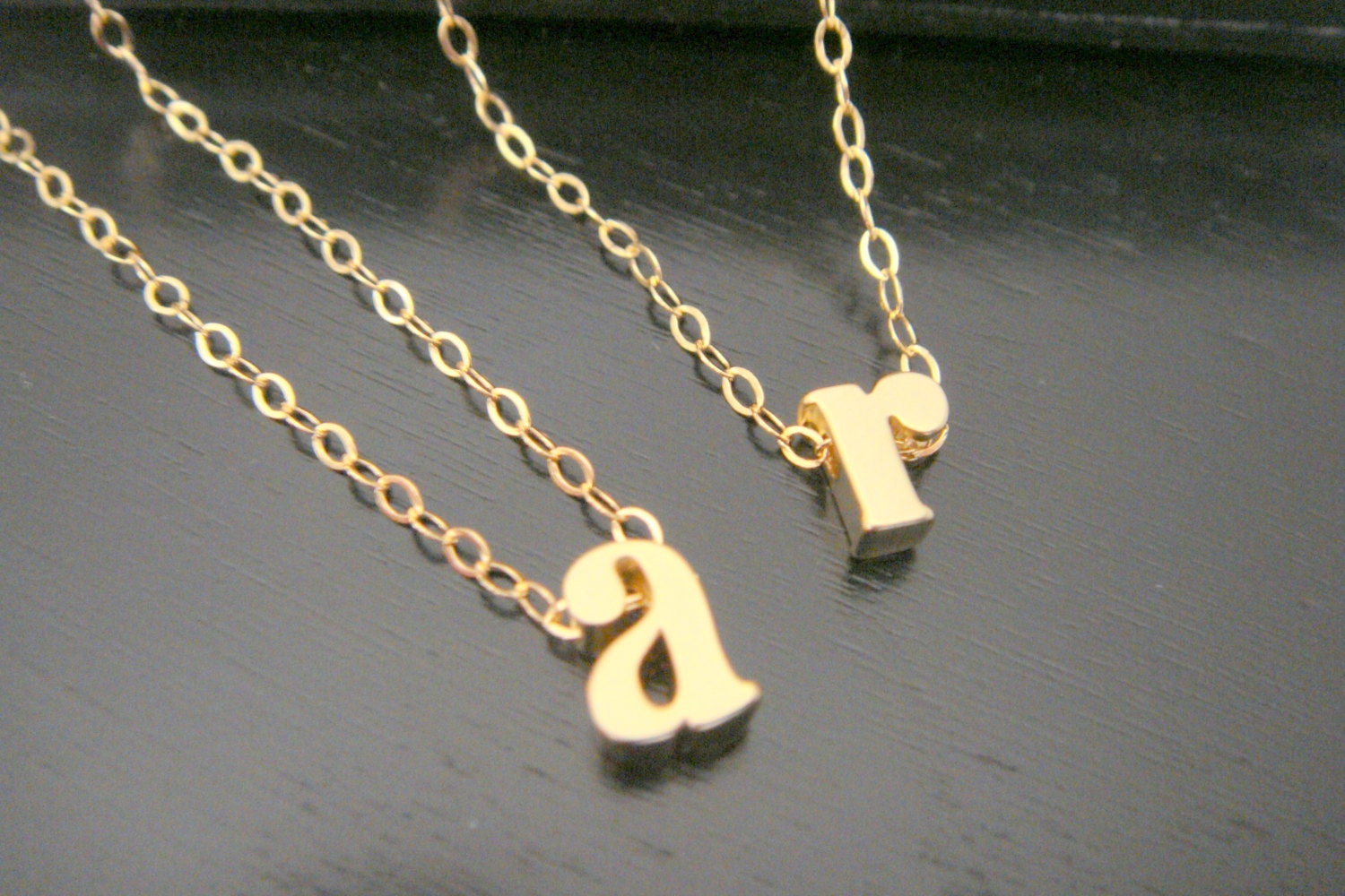 Lowercase Monogram NecklaceGOLD / Q | Initial necklace gold, Monogram  necklace silver, Gold initial pendant