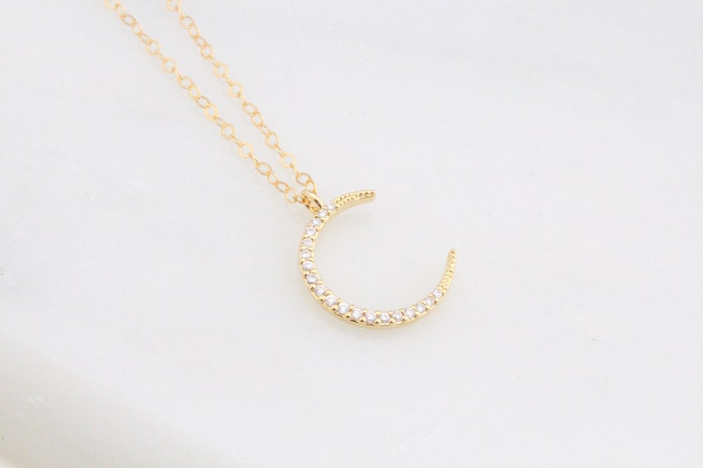 Dainty Zodiac Sign Moon and Star Necklace Constellation - Etsy