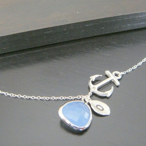 Women's Sterling Silver Anchor Necklace | Polished Sideways Pendant On A Sterling Chain