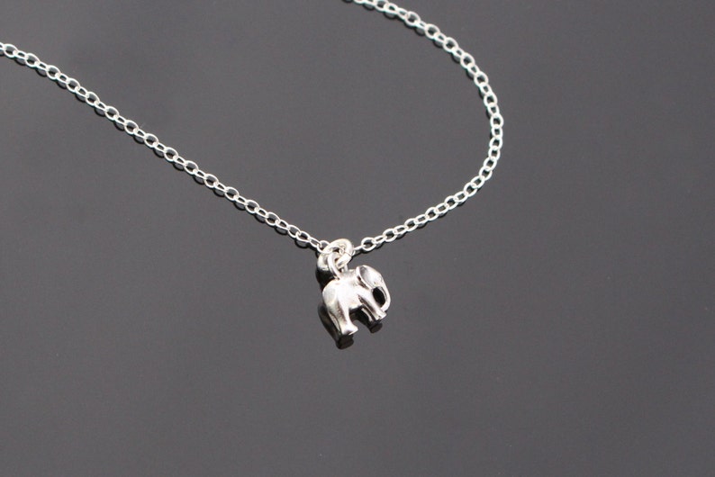 Sterling Silver Lucky Small Elephant necklace, birthday, Christmas gift, Gift for her, ready to ship image 4