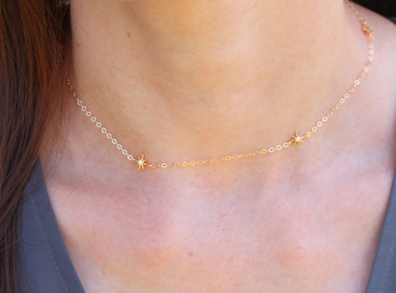 Mini star choker sale necklace