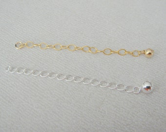 14Kt ゴールドフィルドまたはスターリングシルバー エクステンダー ボール付き