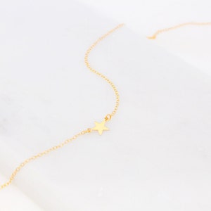 Tiny Star Necklace, Gold or Silver Star Necklace, Family Jewelry, Mother and Kids Necklace, Grandmother and Kids Necklace image 2