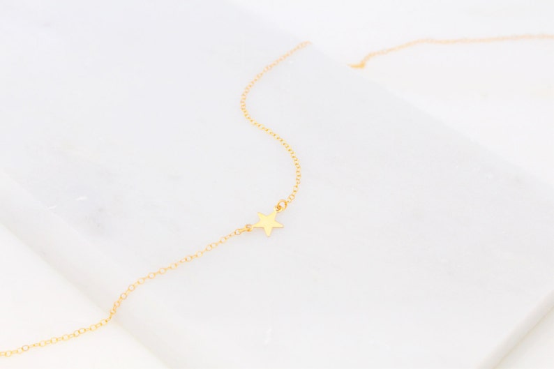 Tiny Star Necklace, Gold or Silver Star Necklace, Family Jewelry, Mother and Kids Necklace, Grandmother and Kids Necklace image 2