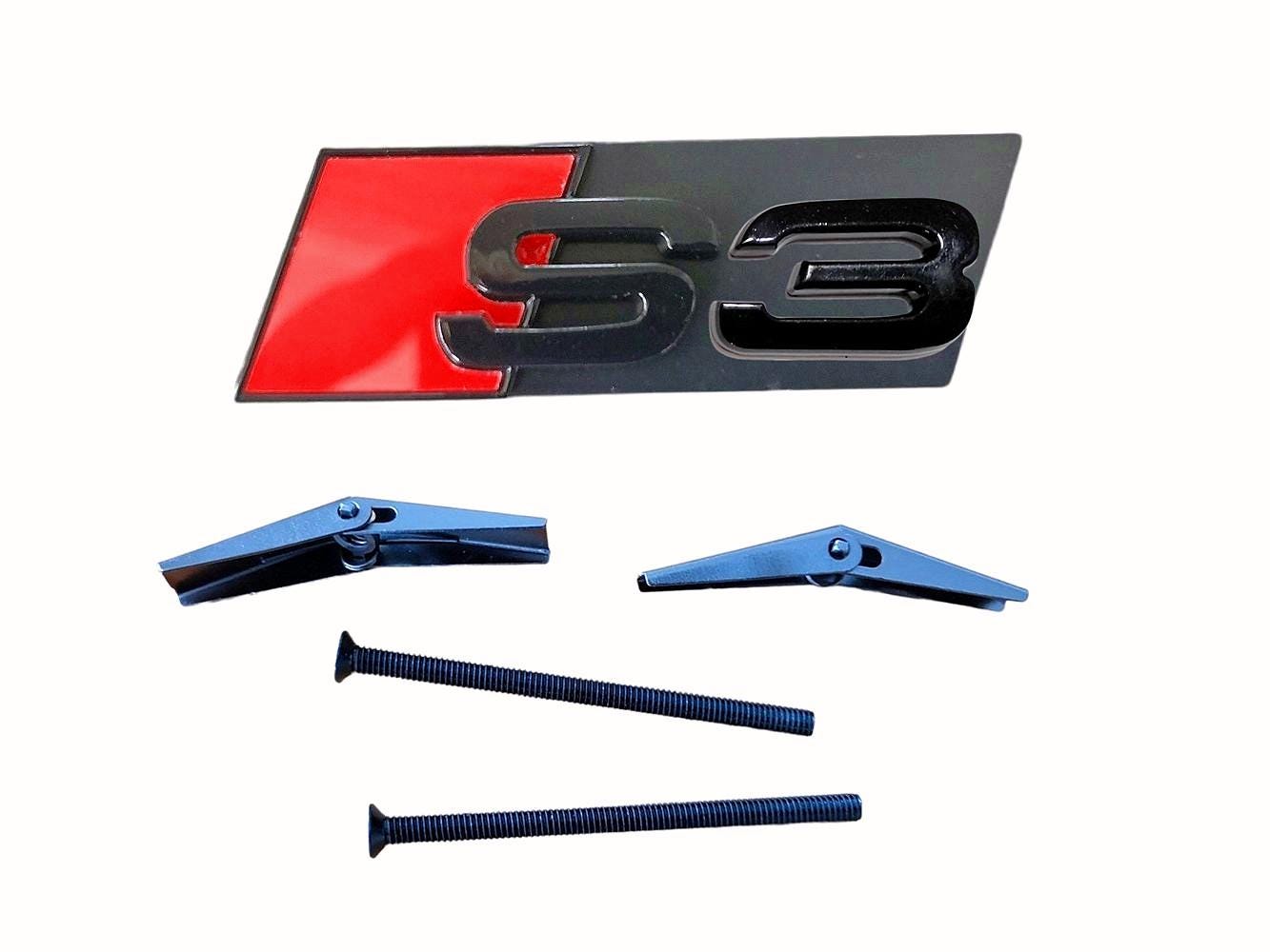 Emblema S3 Audi A3 Parrilla Negro Grapa | Cuotas sin interés