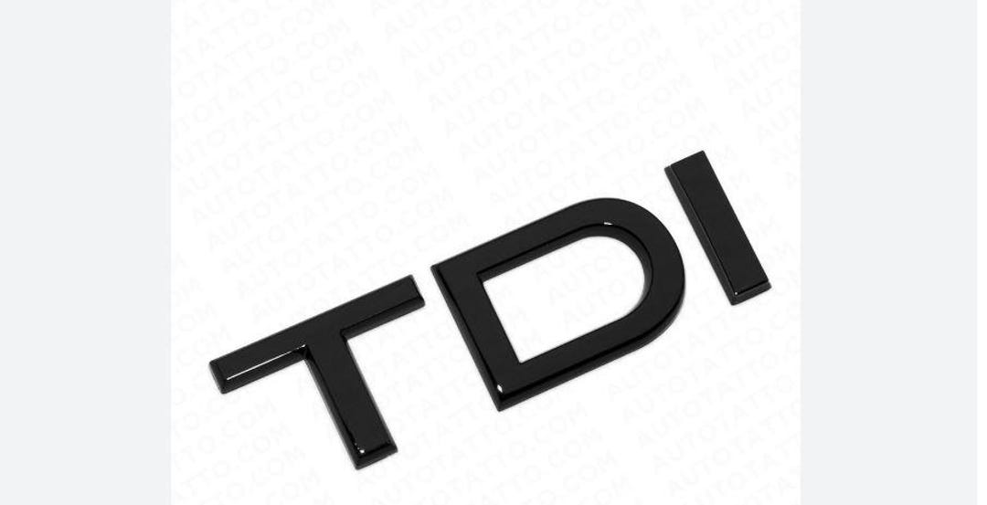 Tdi Performance Sticker Glossy Black Rear Trunk Emblem TDI Badge –shiny Black Audi VW Diesel ...