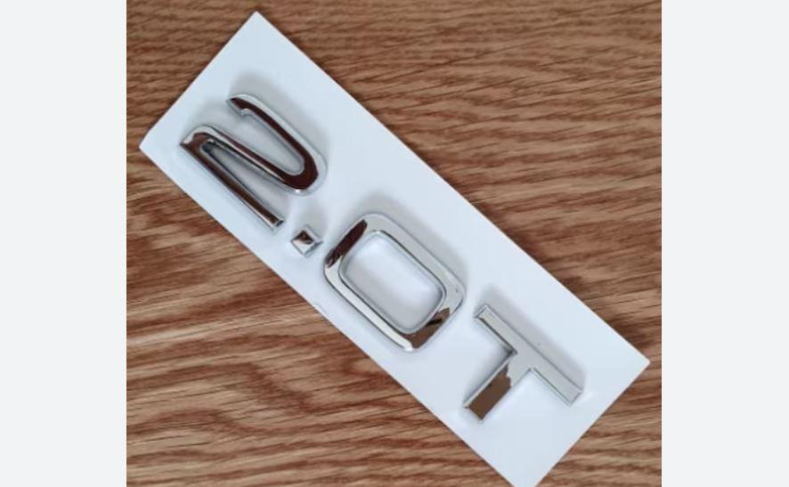 thumbnail interactive-video image 1 of DNA Motoring Polished Chrome Red 2.0L Engine Displacement Decal Emblem – Metal Stick-On Badge, 75mm X 20mm 1 of 4