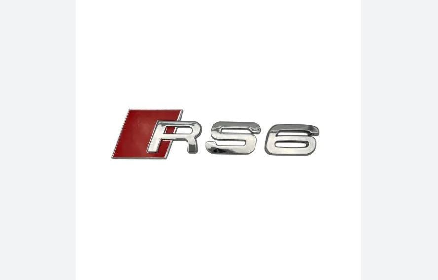 C8 Rear Badging Chrome 3D Rear Trunk Emblem Badge |RS6 Car Styling Accessory | Fits ...