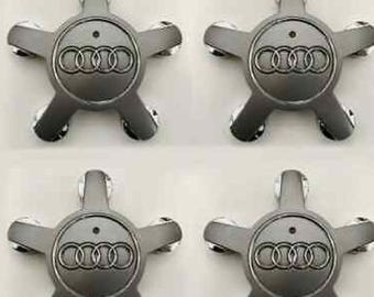 Juego de 4 tapacubos grises de 135 mm para Audi 4F0601165N