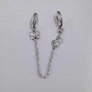 Pandora Decorative Butterflies Safety Chain Charm S925 ALE