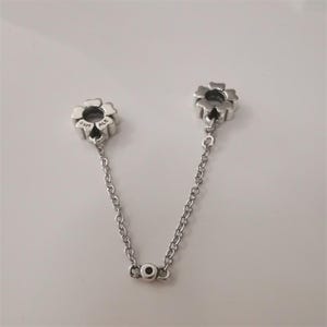 pandora silver s925 ale flower safety chain charm