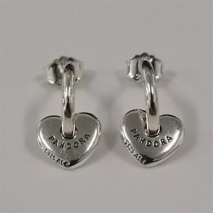 pandora heart open hoop earrings