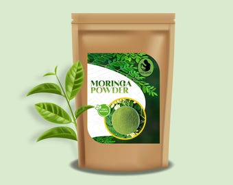 Naturalny proszek z liści moringi | Nigeryjski suplement diety Superfood