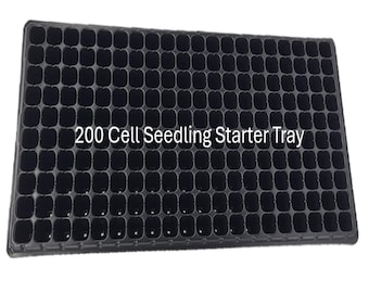 200-Cell Seedling Starter Tray, Reusable Plastic, Garden Greenhouse Kit