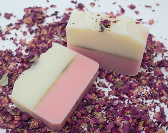 Rose Soap, Victorian Rose Cold Process Soap, Vegan Friendly, Bar Soap, Rose Bar Soap, Floral Soap