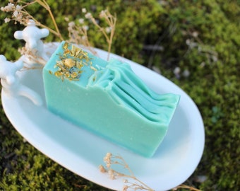 Baby's Breath Soap, Bar Soap, Baby's Breath, Floral Soap, Bar Soap, Cold Process Soap, Blue Soap, Cold Process Soap, Vegan Friendly Skincare