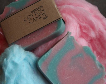 Cotton Candy Soap, Cold Process Soap, Vegan Soap, Cotton Candy, Unique Soap, Pink Soap, Handmade Soap, Bar Soap