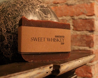 Sweet Whiskey Soap, Cold Process, Vegan Friendly Olive Oil Soap