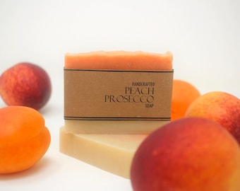 Peach Prosecco Soap, Peach Soap, Handmade Soap, Vegan Friendly Soap, Bellini