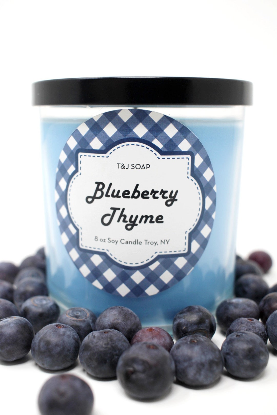 Blueberry Thyme Candle Soy Candle 10 OZ 100 Natural Soy Etsy.de