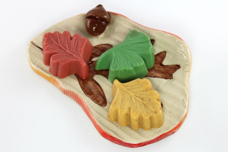 Three Leaf Shaped Soaps Three 2 oz Vegan Friendly Cold Etsy
