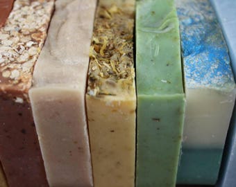 Artisan Soap, Five Soap Bars, Mix & Match, Your Choice, Artisan Soap, 5 for 41.50 FREE SHIPPING