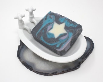 Galactic Skies Soap, Artisan Soap, Vegan Skincare, Charcoal Soap