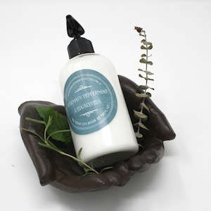 Rosemary Peppermint & Eucalyptus Lotion, 8 Oz Beeswax Lotion, Mint, Mint lotion, Essential Oil lotion