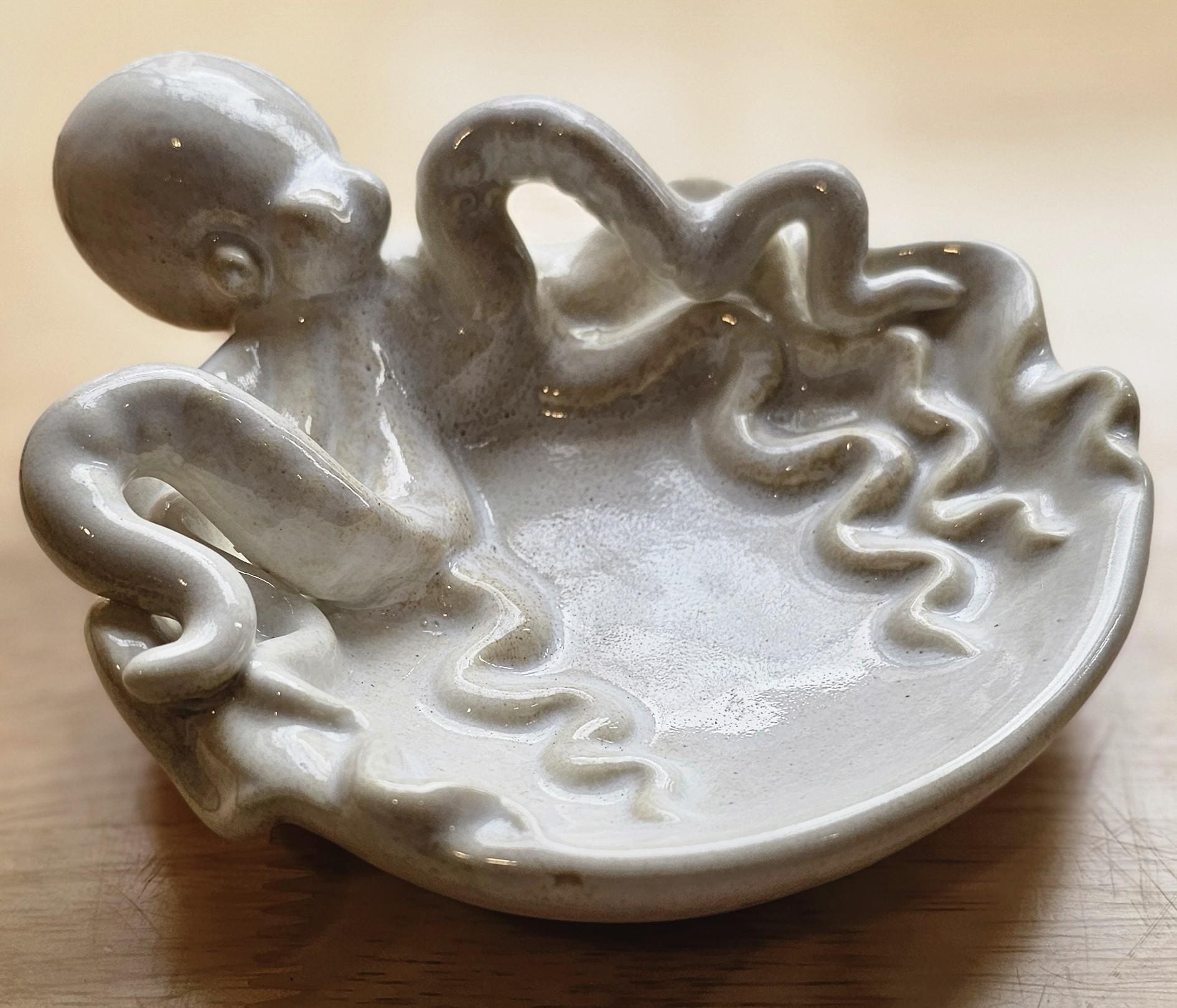 Octopus Ceramic Dish, Unique Soap Dish, FREE SHIPPING, Ocean Decor
