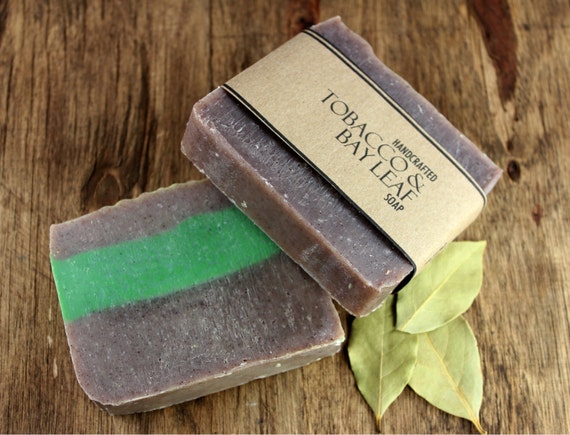 Tobacco and Bay Leaf Soap, Vegan Friendly Olive Oil Soap, Made With Black  Walnut Powder, Exfoliating, Bar Soap, Cold Process Soap