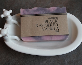 Black Raspberry Vanilla Soap, Cold Process, Vegan Friendly, Bar Soap, Black Raspberry, Vegan Skincare, Sweet Soap