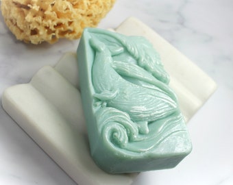 Whale Soap, Whale Décor, Handmade Soap, Cold Process Soap, Humpback Whale Soap, Vegan, Ocean Décor, Decorative Whale Soap. FREE SHIPPING