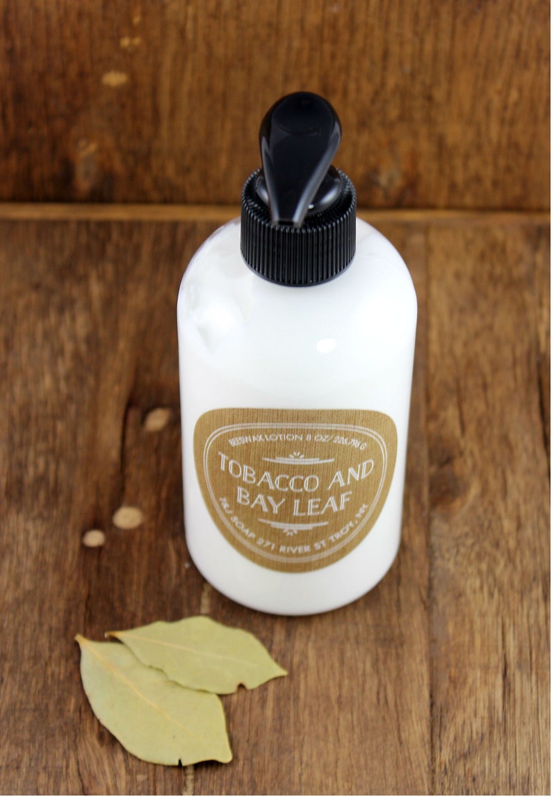 Tobacco & Bay Leaf Lotion 8 Oz Thick Beeswax Lotion Etsy