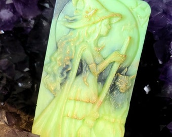 Witch Soap, Witches, Cold Process Soap, Decorative Soap, Vegan Soap, Witch Gift, Halloween Soap, FREE SHIPPING, Soap Bar, Natural Soap