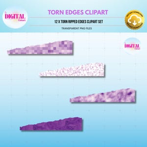 Torn Paper Clipart, Ripped Edges, PNG Borders
