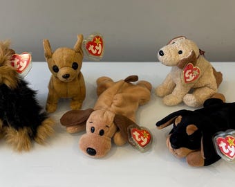 Ty ビーニーベイビーズ コレクション ボーンズ ぬいぐるみ 犬 - Etsy 日本