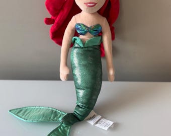 ARIEL from The Little Mermaid Disney Store Doll Figure - 20” soft plush (READ Description)