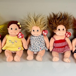 Ty Beanie Kids  JAMMER , CURLY , ANGEL, Dumplin, Ginger with Tags rare retired,