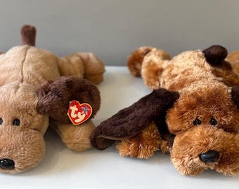 Gund 1982 Vintage Smooch Brown Chocolate Dark Puppy Dog 12” Rope