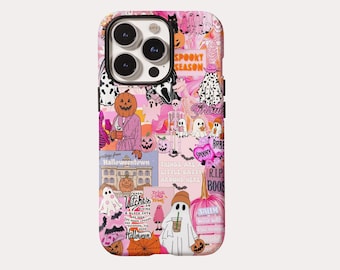 Pink Spooky Season Collage Phone Case